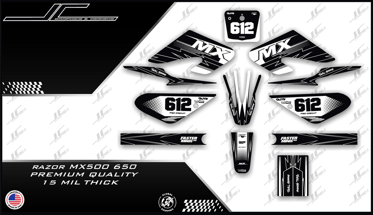 Razor MX500-650 Black & White