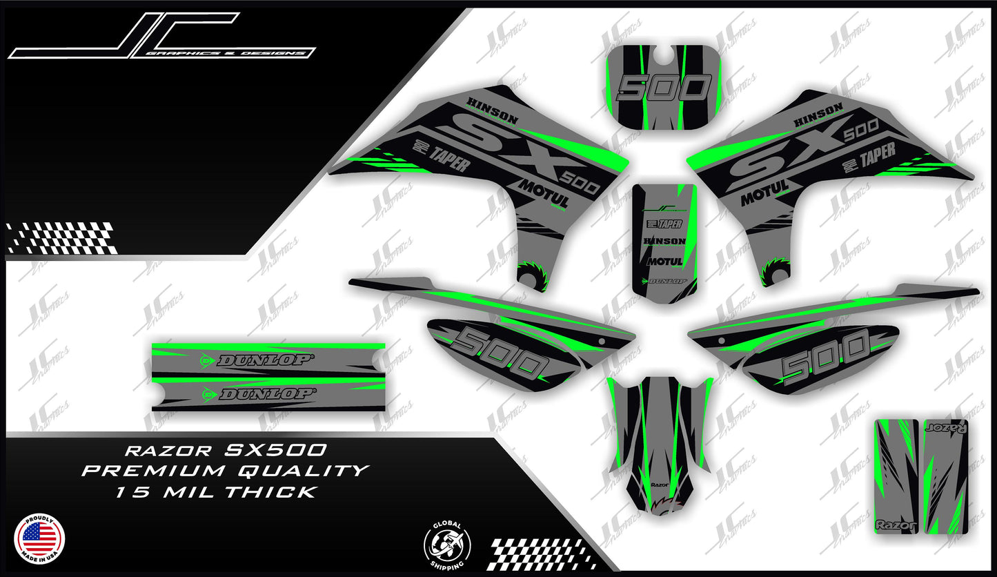 Razor SX500 Grey Green Black