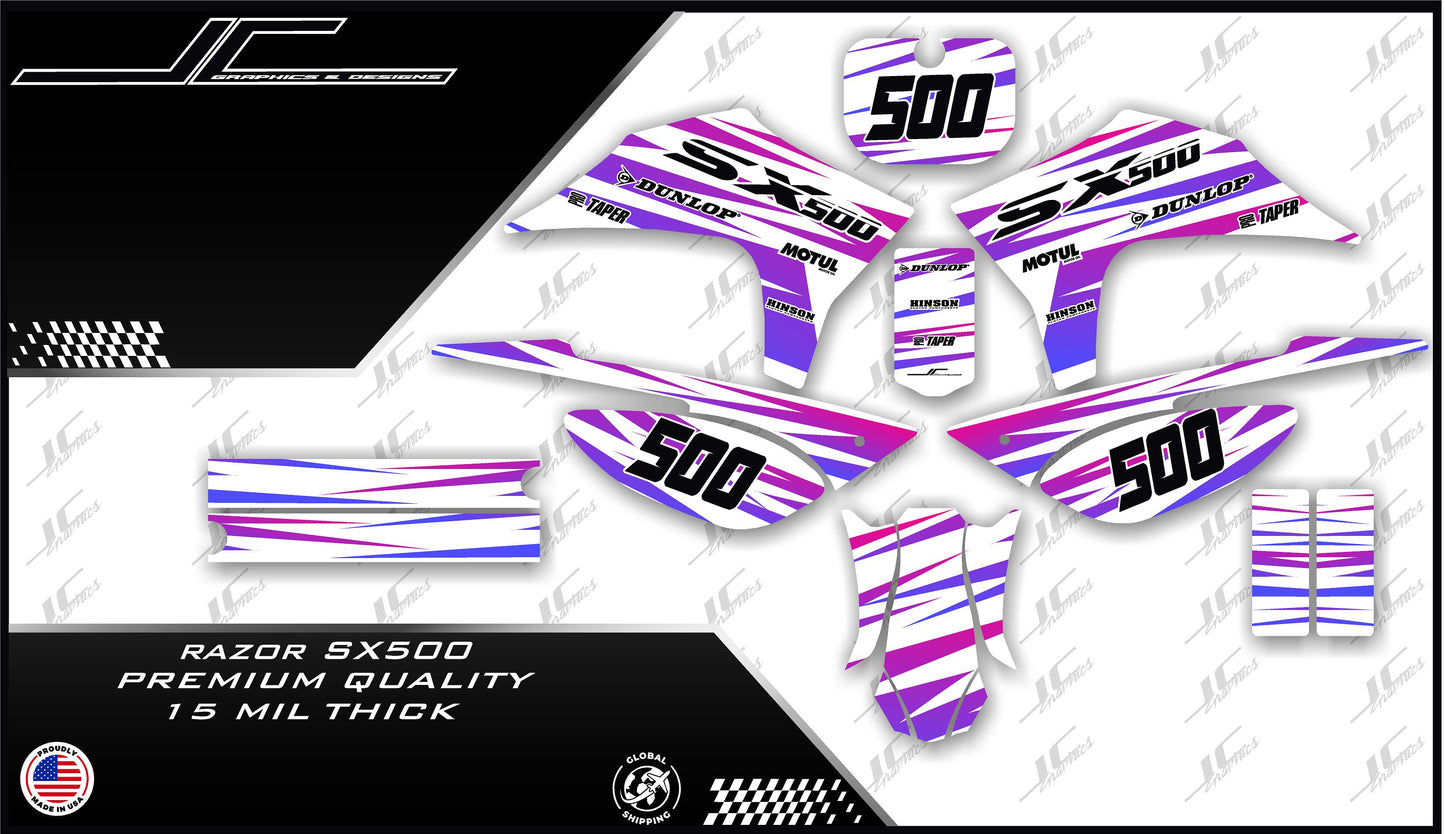 Razor SX500 Multi-Color Line White