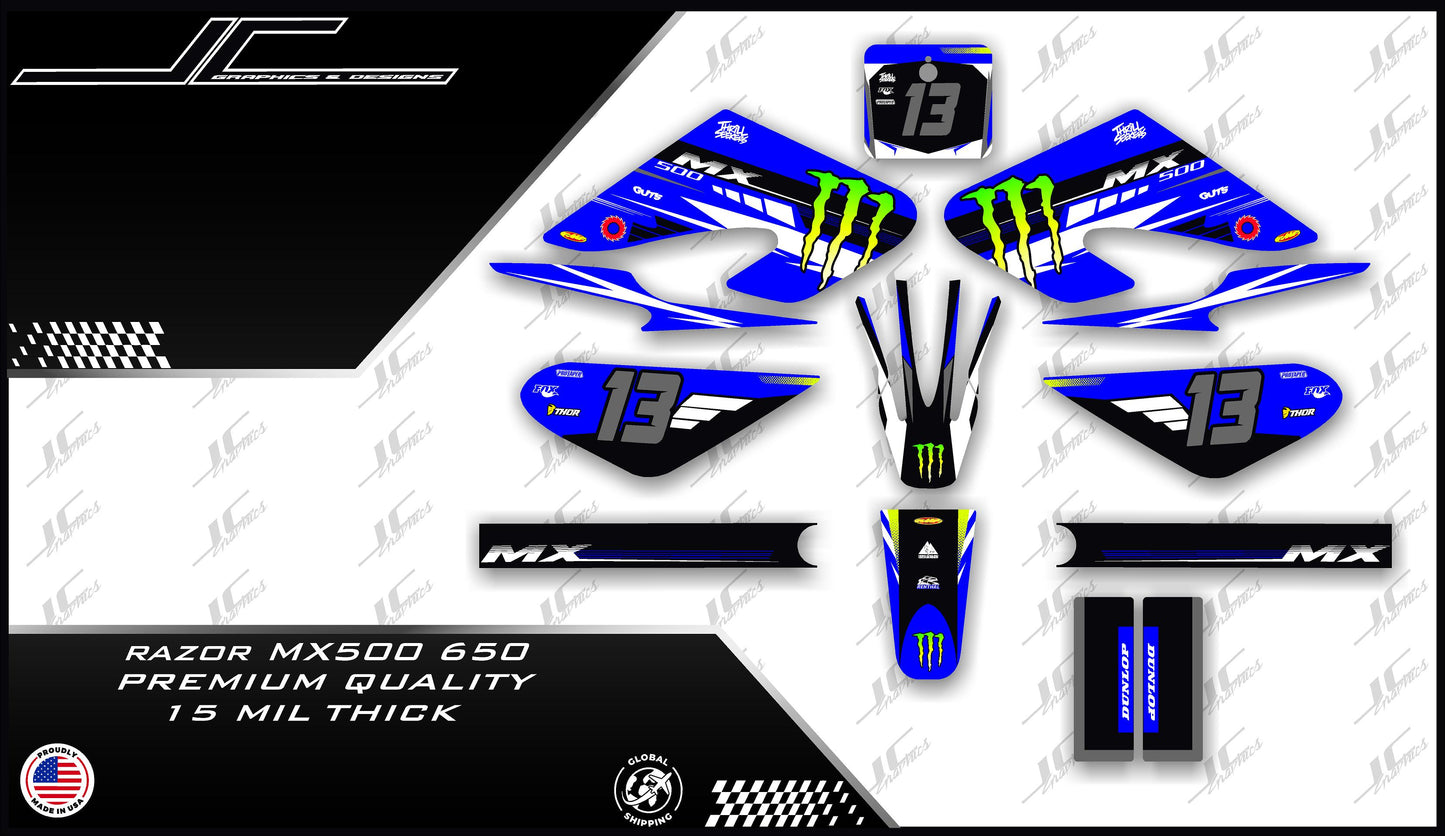Razor MX500-650 Blue Monster