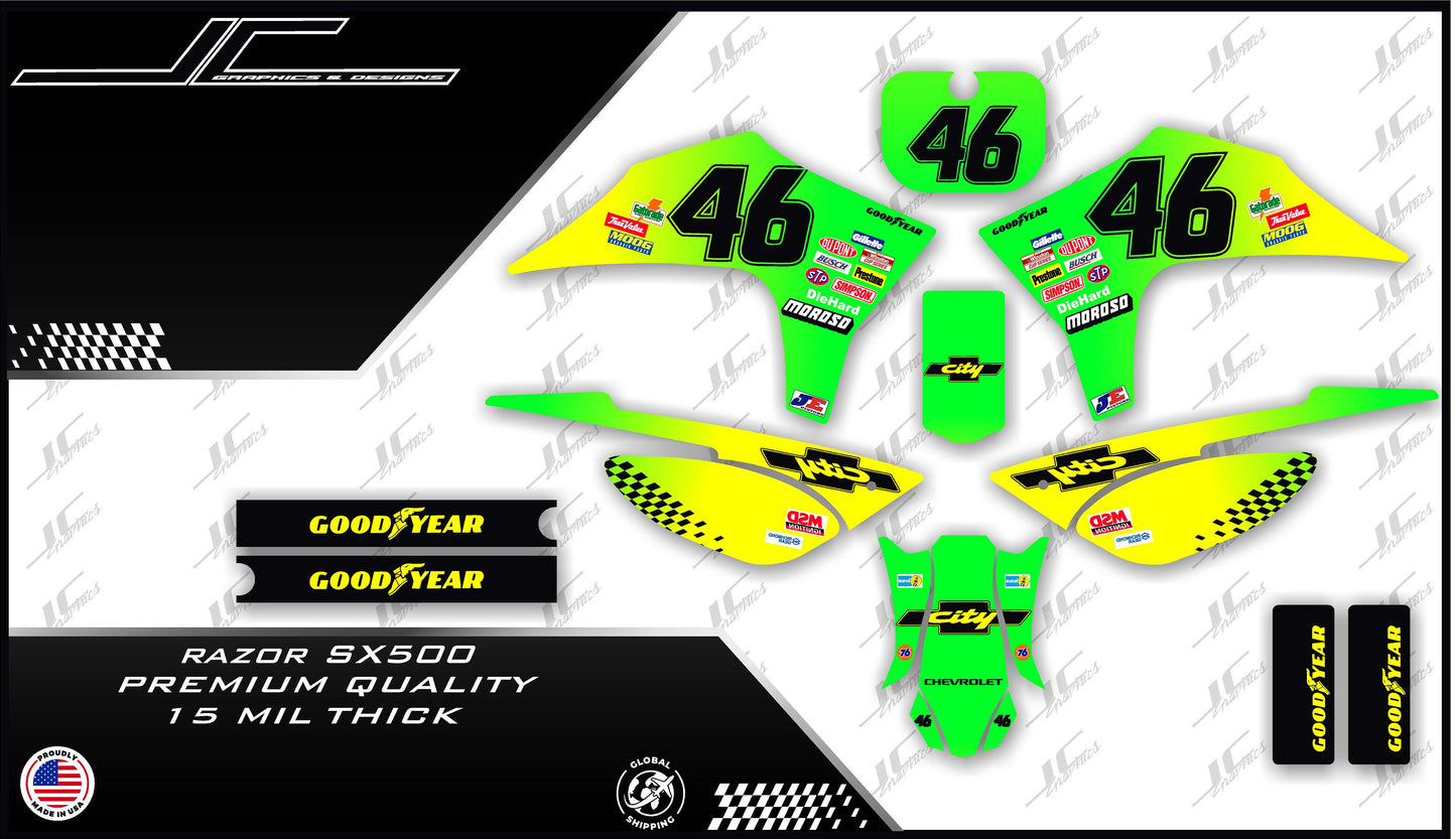 Razor SX500 Green & Yellow