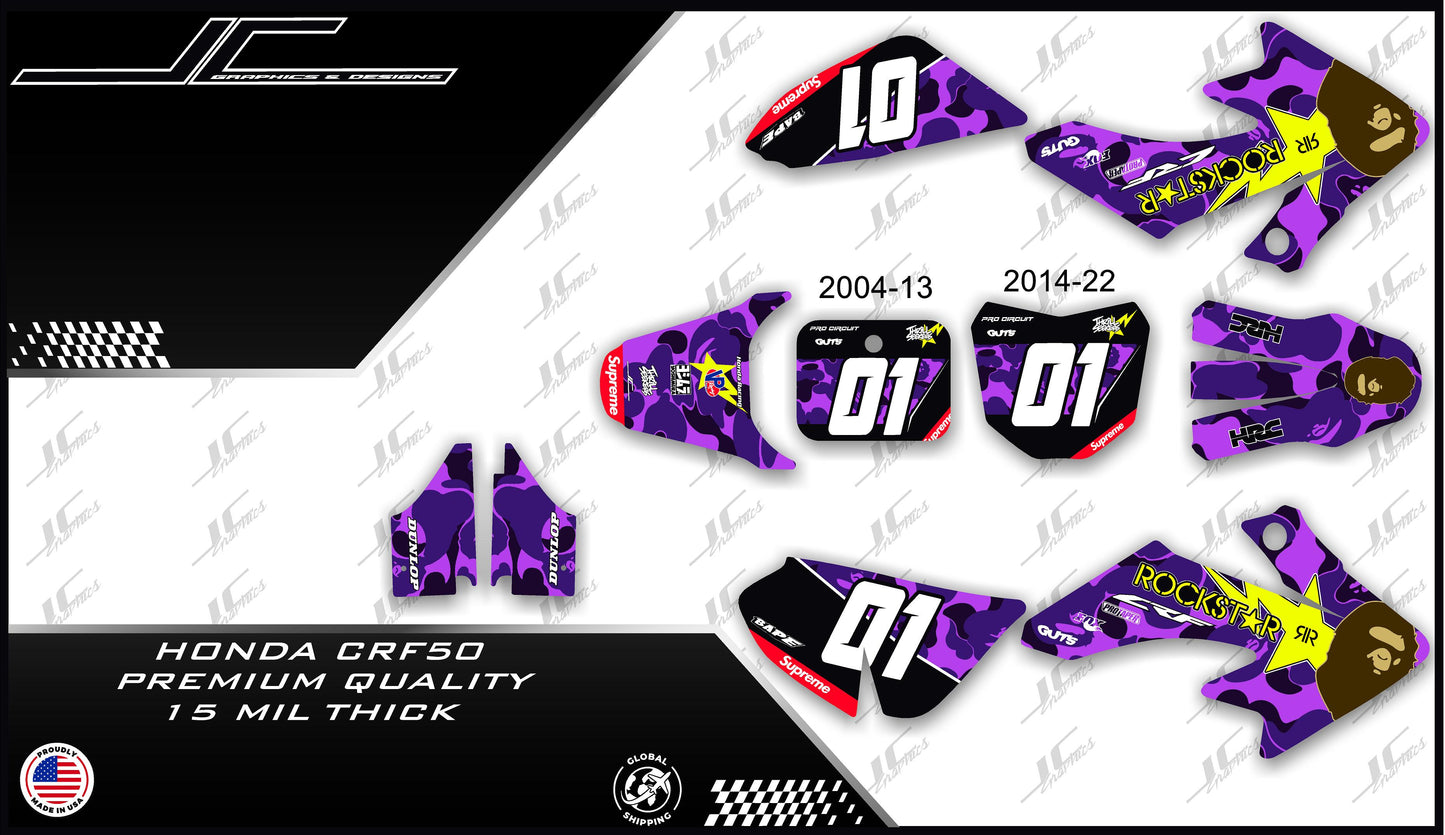 Honda CRF50 Purple Rockstar