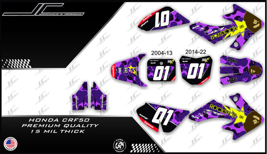 Honda CRF50 Purple Rockstar