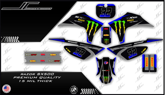 Razor SX500 Monster Blue Grey