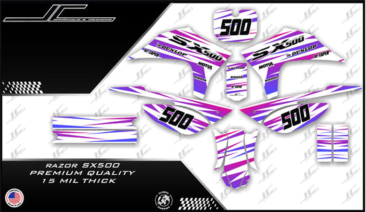 Razor SX500  Multi-Color Line White