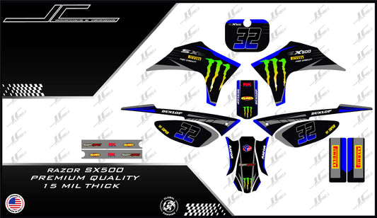 Razor SX500 Grey Blue Monster