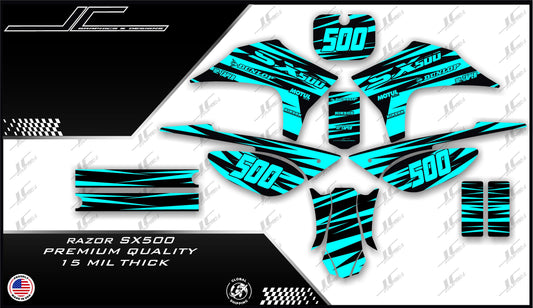 Razor SX500 Teal Lines