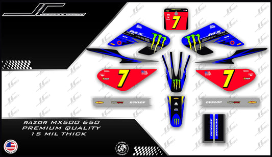 Razor MX500-650 Monster Blue Red